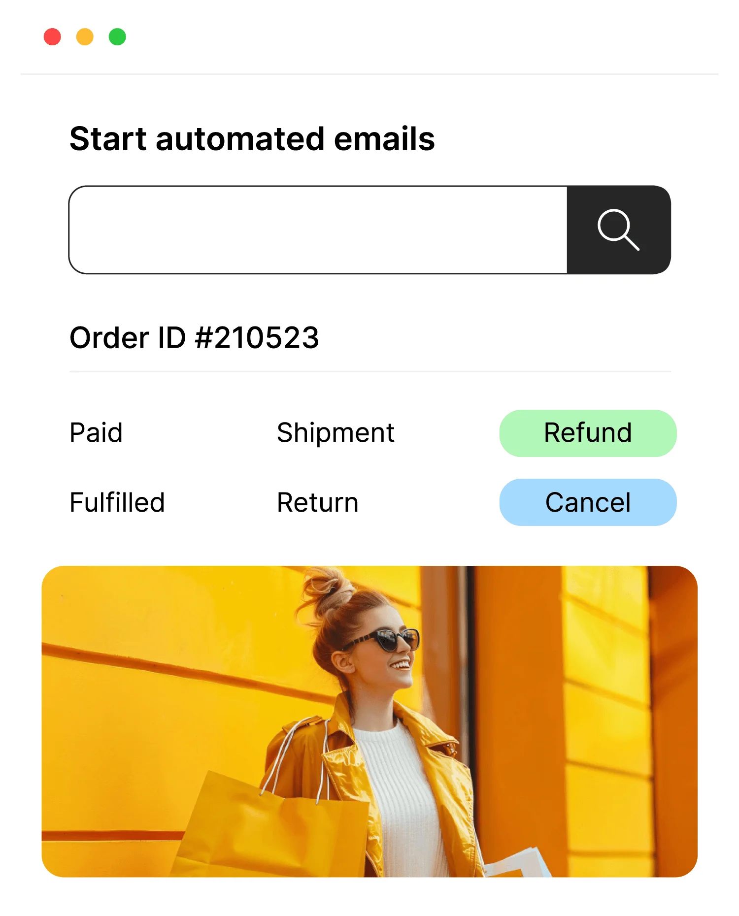 Automated emails screen